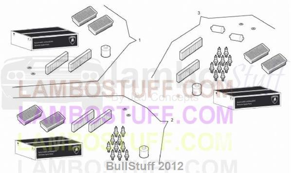 2008 Lamborghini GALLARDO COUPE EUROPE KIT SERVICE (099.01.00)